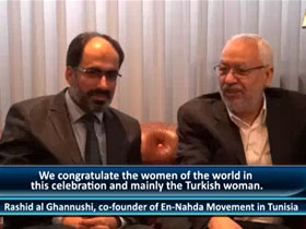 Rashid al Ghannushi, co-founder of En-Nahda Movement in Tunisia